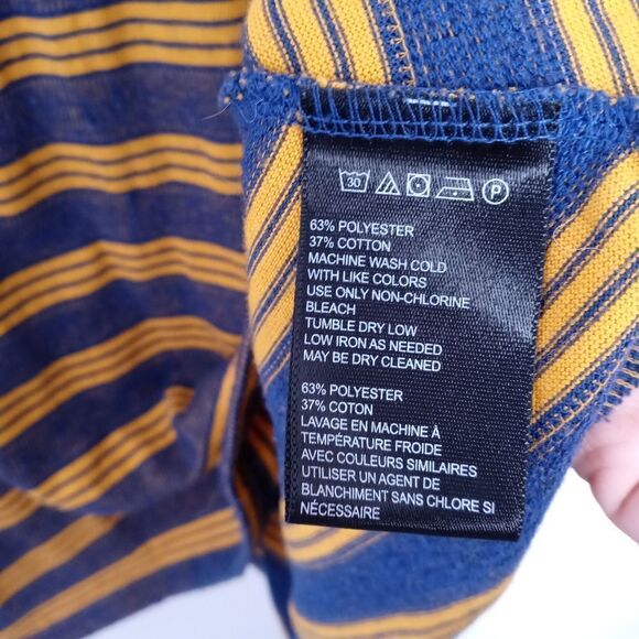 Bdg Urban Outfitters Blue Yellow Stripe Mini Dress Size Small - Picture 5 of 6